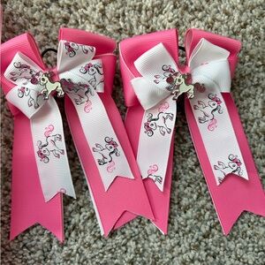 Pink Unicorn Hair Bows for Kids